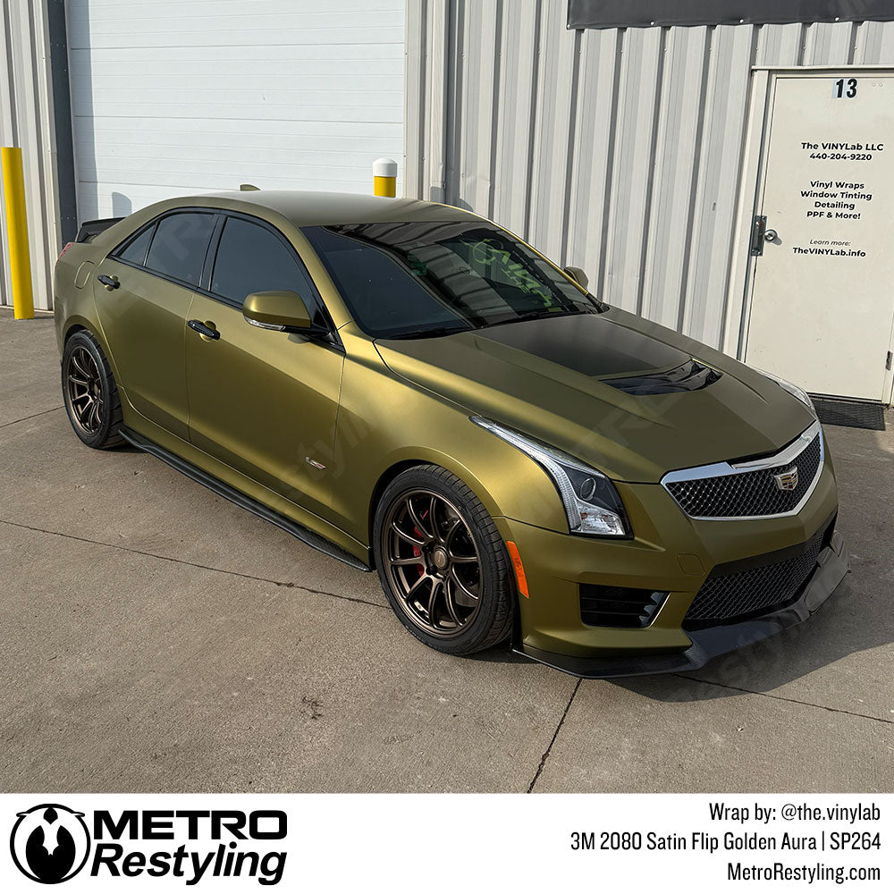 gold flip cadillac wrap