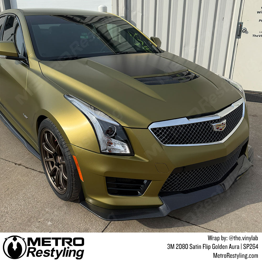 gold flip cadillac wrap