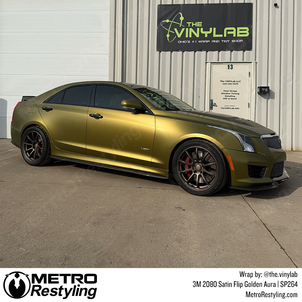 gold flip cadillac wrap