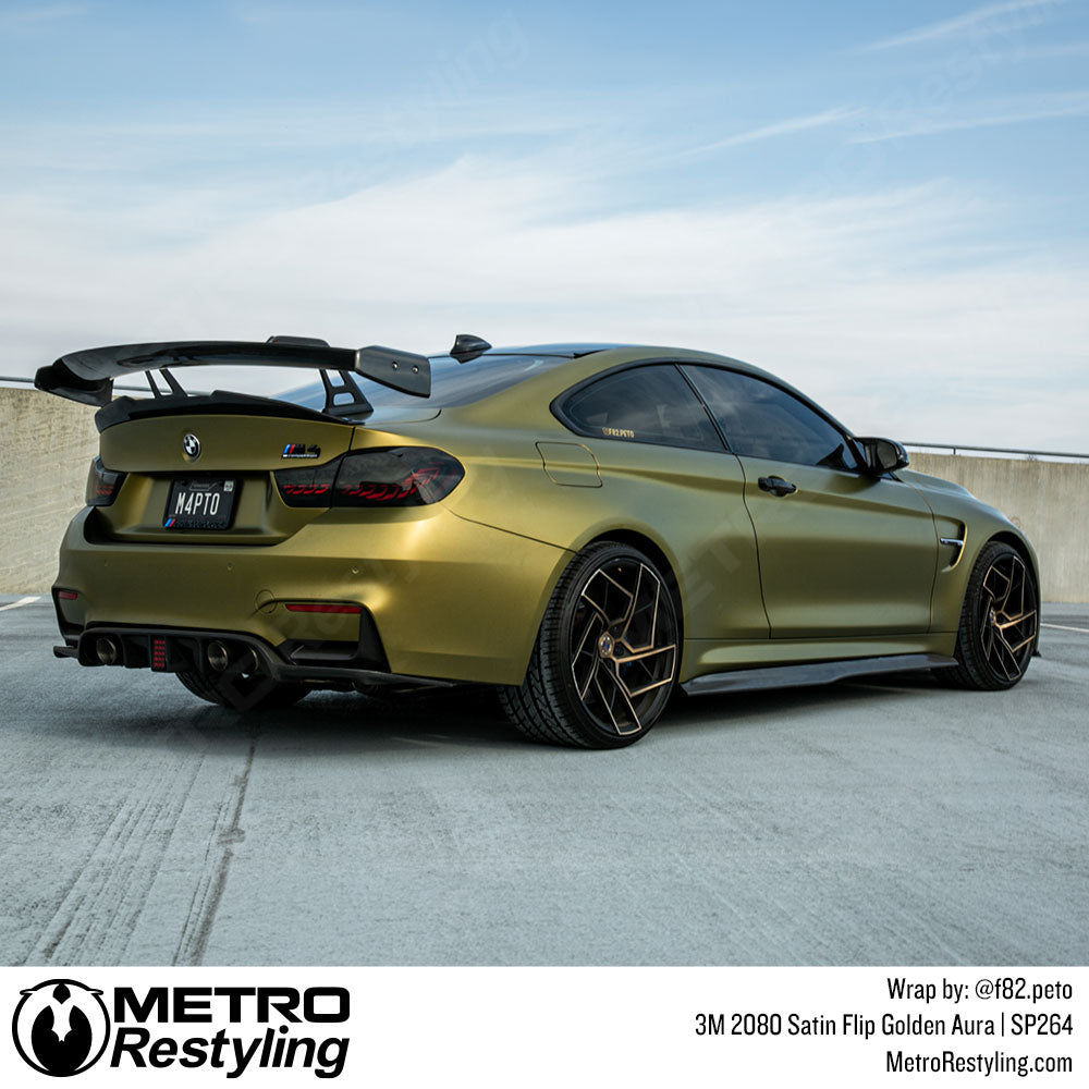 gold flip car wrap