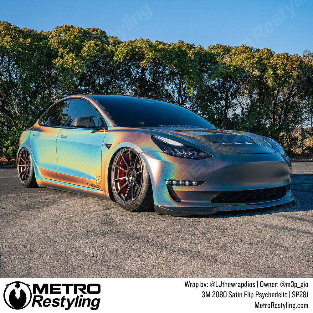 satin flip psychedelic tesla wrap