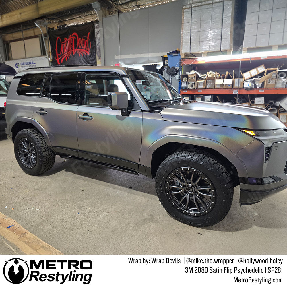 satin flip silver lexus wrap