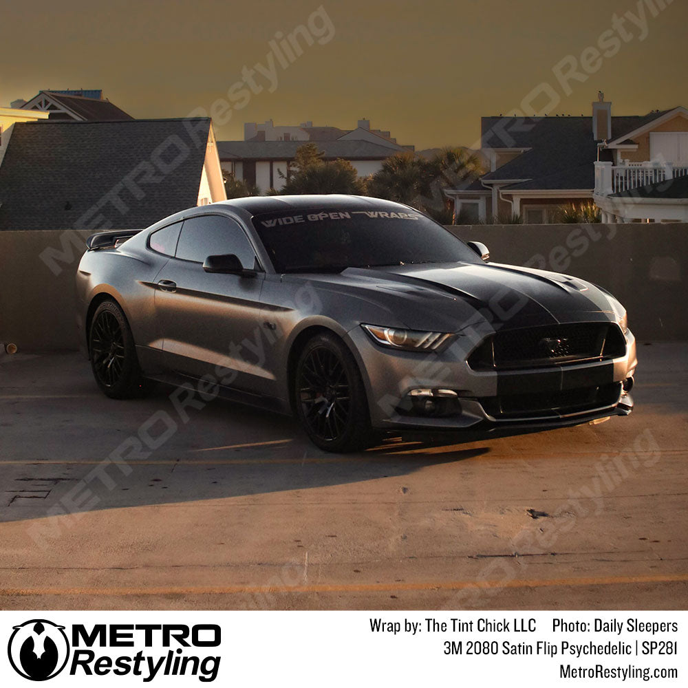 ford mustang psychedelic wrap