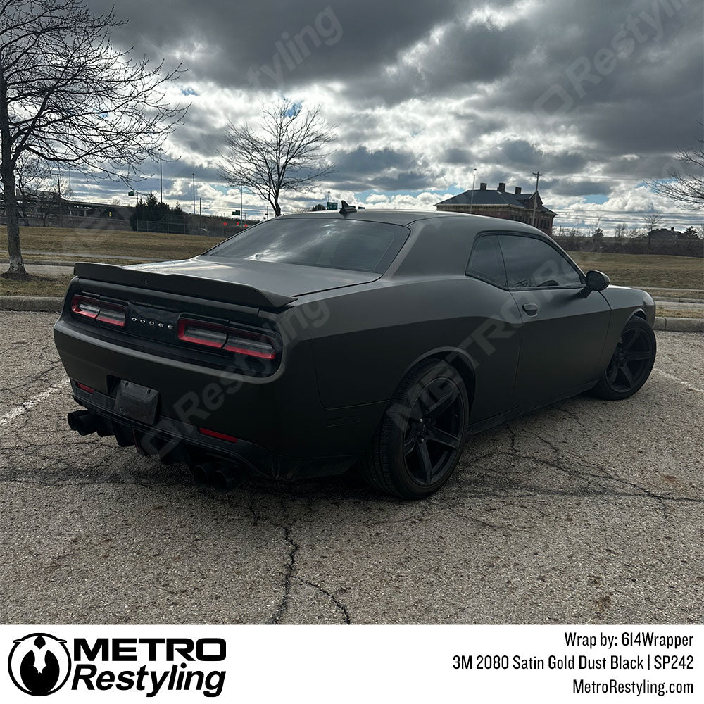 satin black challenger wrap