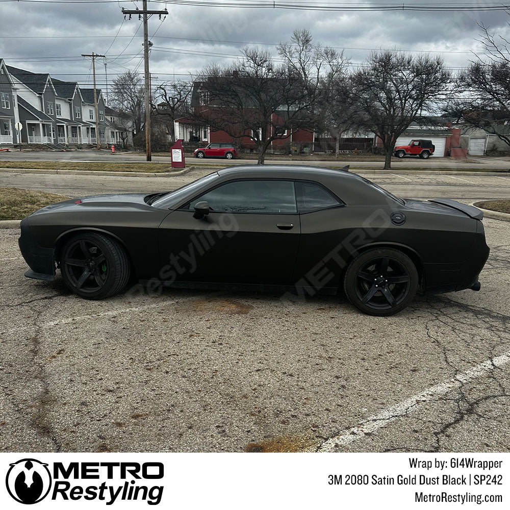 satin black challenger wrap