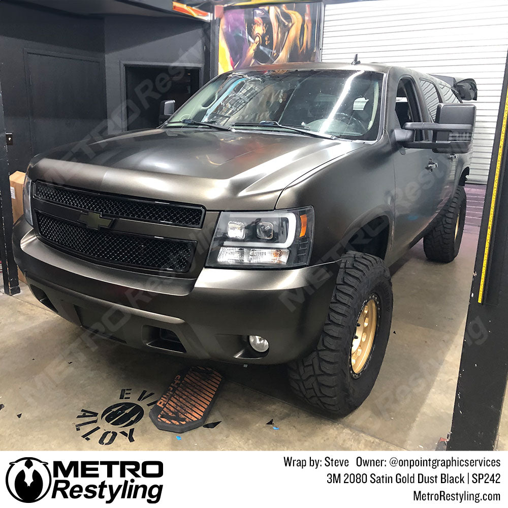 satin gray suburban wrap