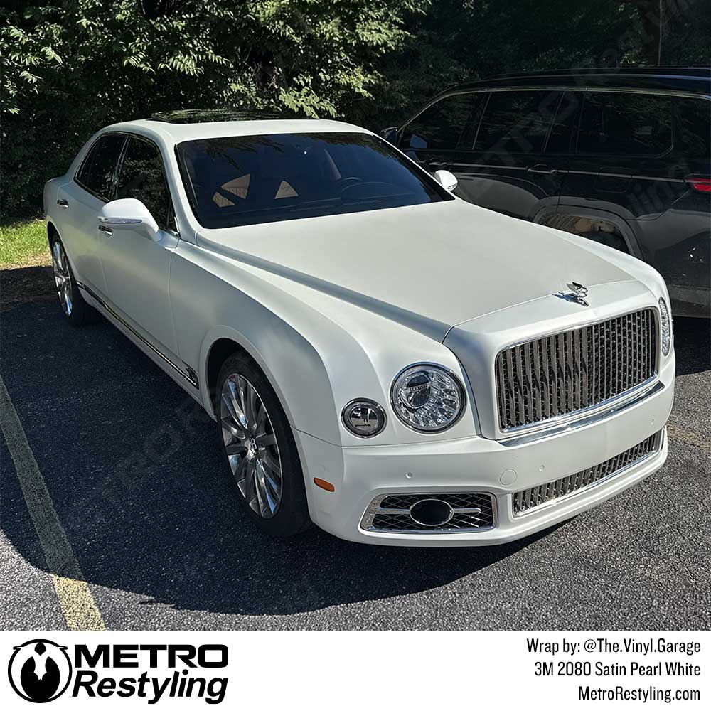 3M 2080 Satin Pearl White Vinyl Wrap | SP10