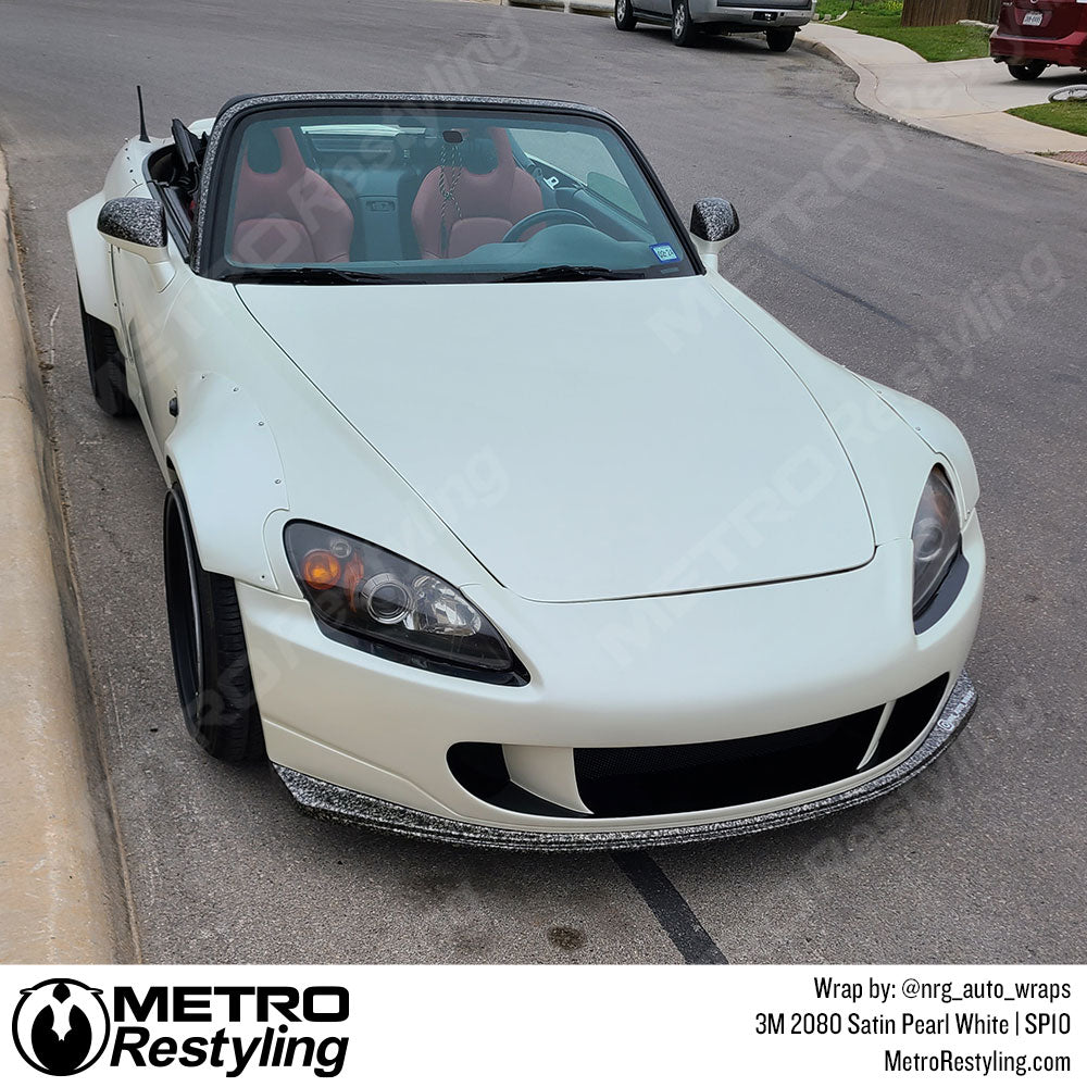 white honda vinyl wrap