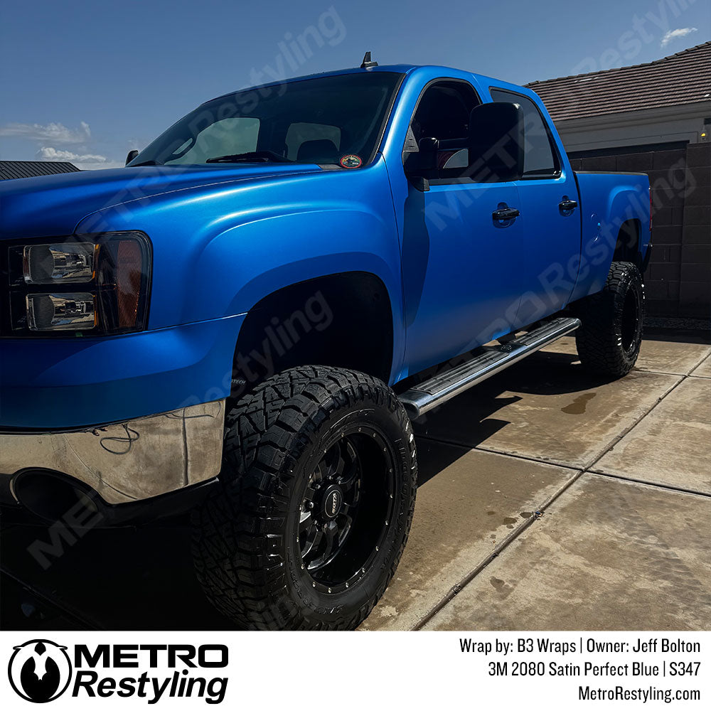 blue truck wrap
