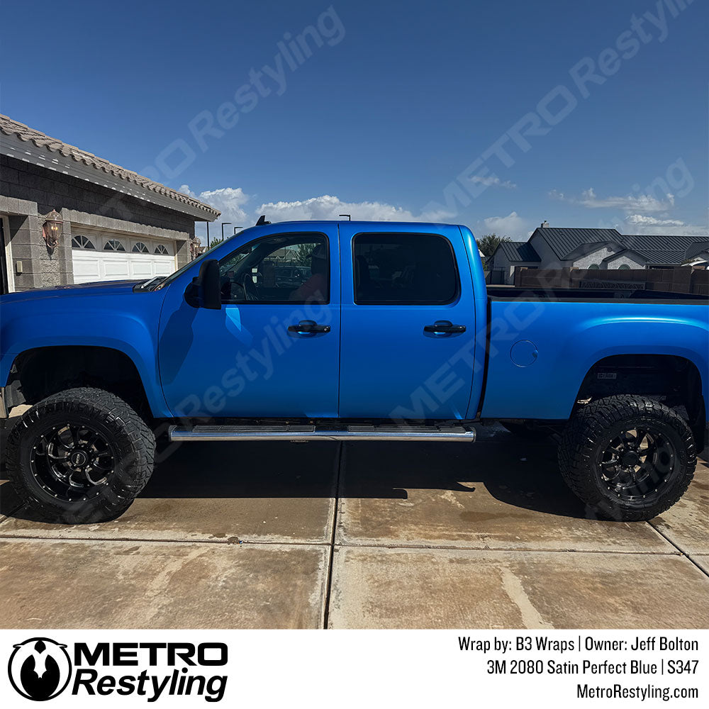 blue truck wrap