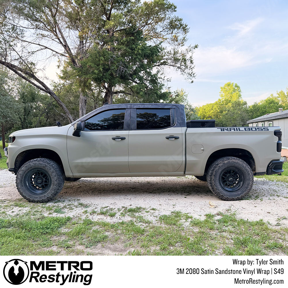 3M 2080 Satin Sandstone Vinyl Wrap | S49