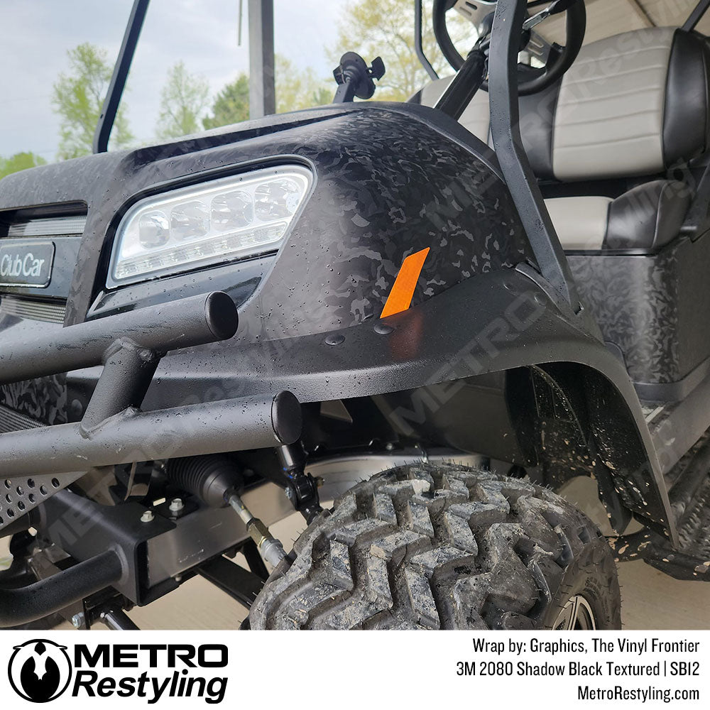 shadow black golf cart wrap