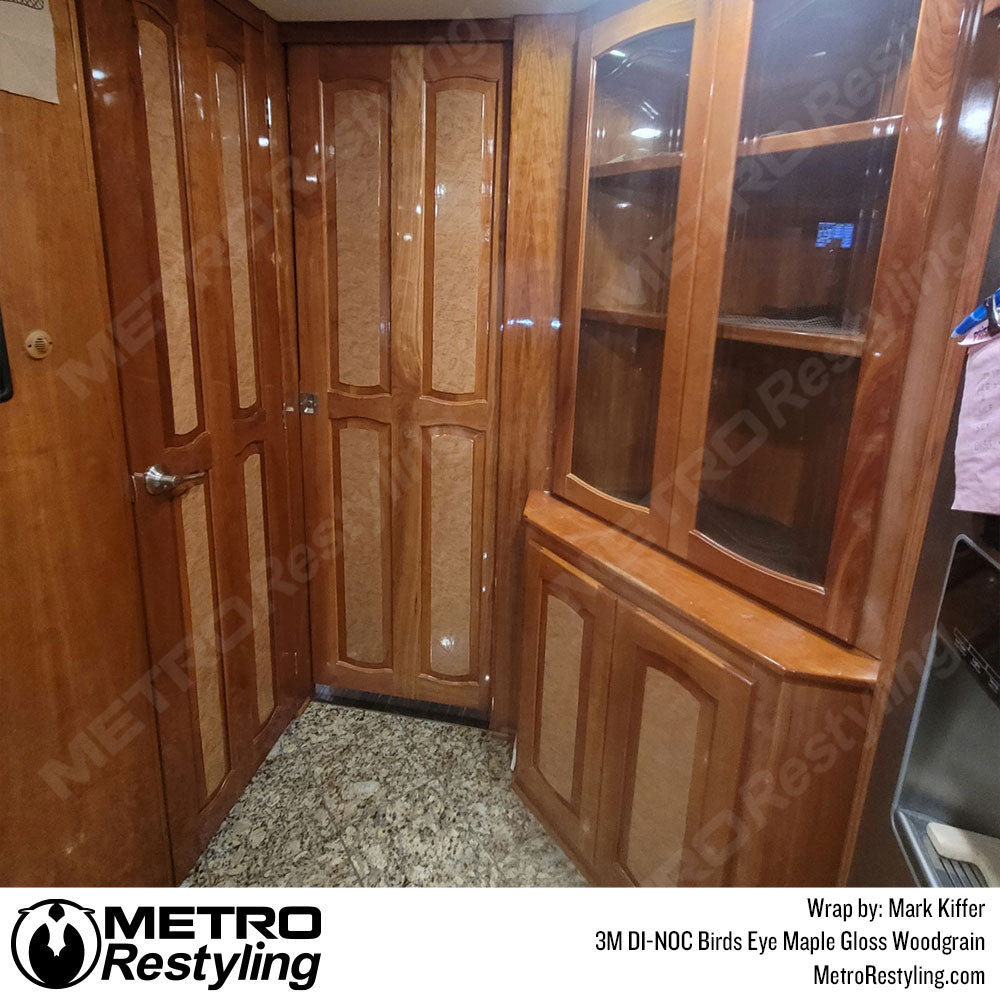 maple wood cabinet wrap