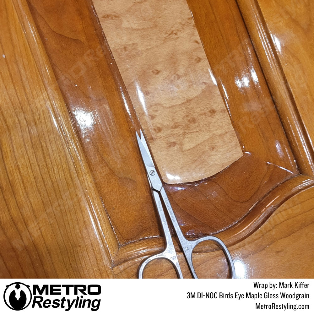 maple wood cabinet wrap