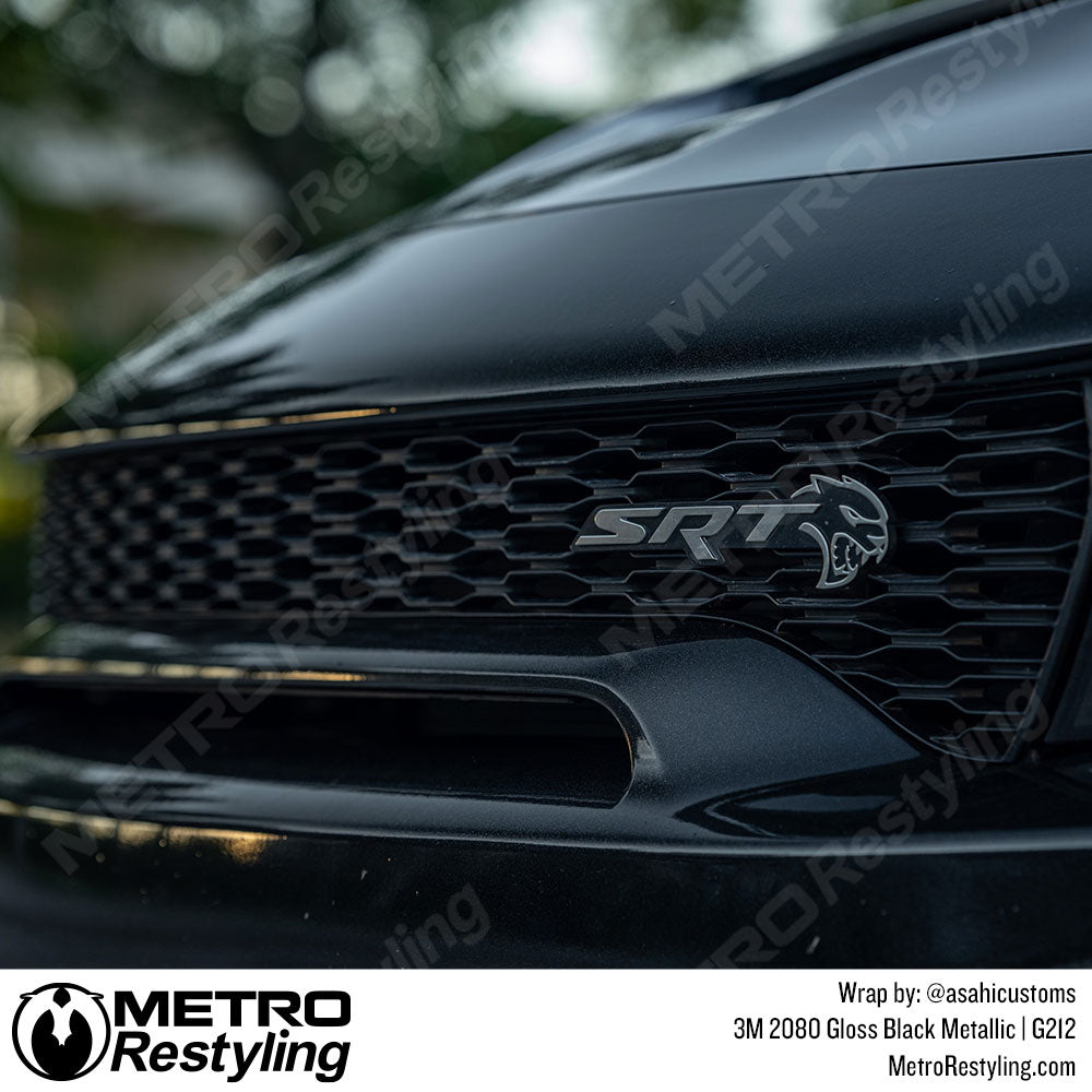 Black Metallic Dodge Wrap