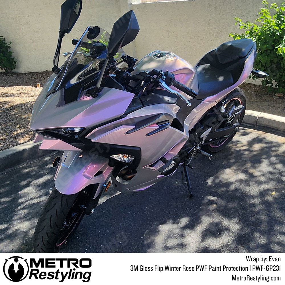 pink ppf motorcycle wrap
