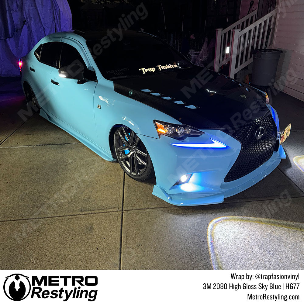 light blue lexus wrap