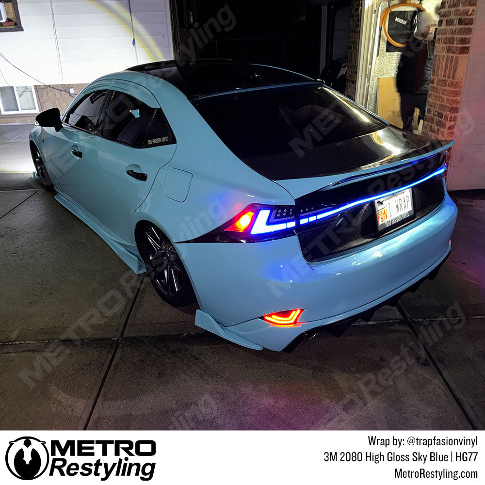 blue lexus vinyl wrap