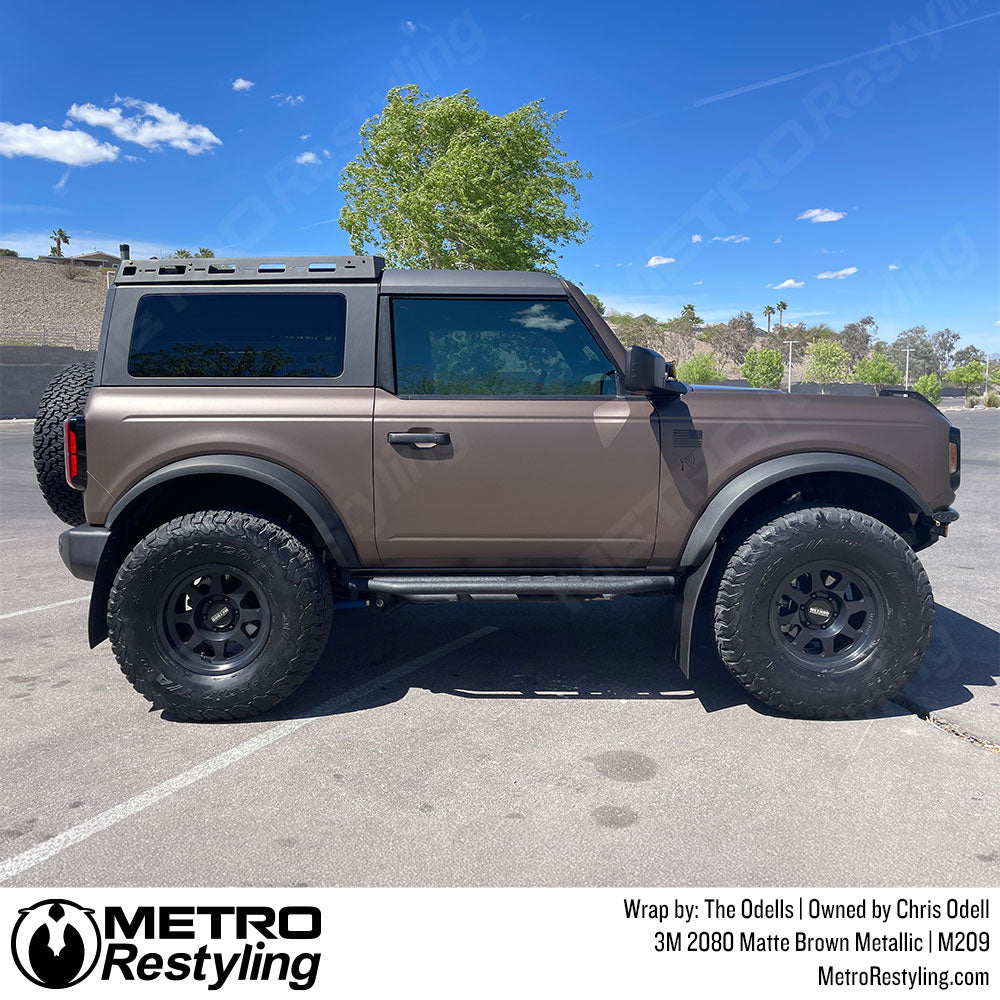 metallic brown bronze ford bronco wrap