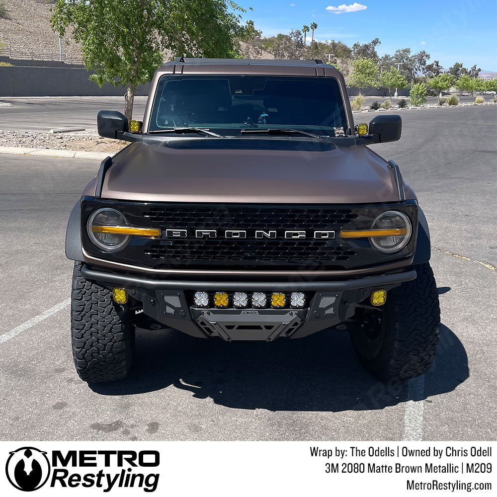 metallic brown bronze ford bronco wrap
