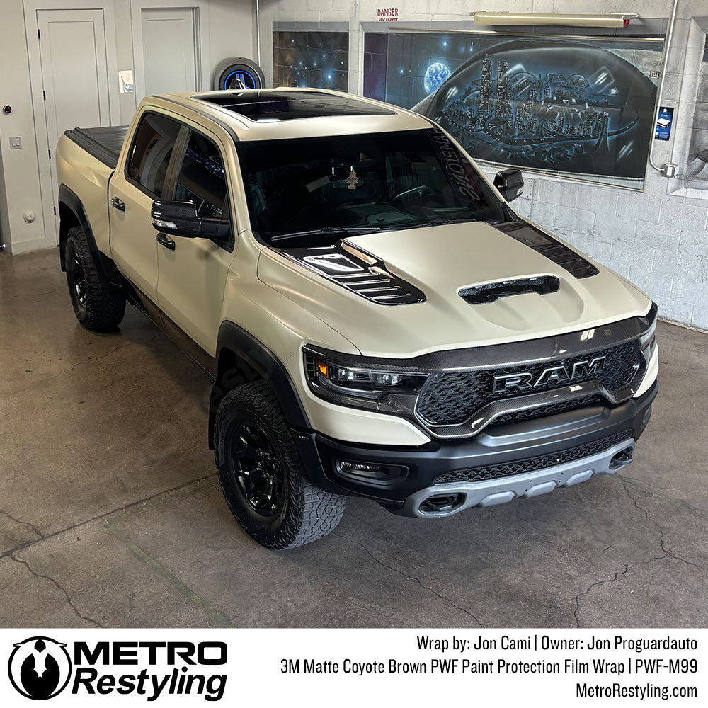 coyote brown truck wrap