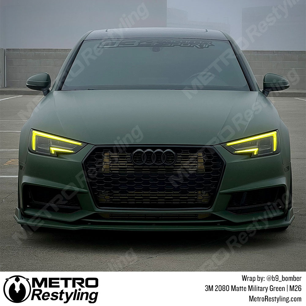 matte green audi vinyl wrap