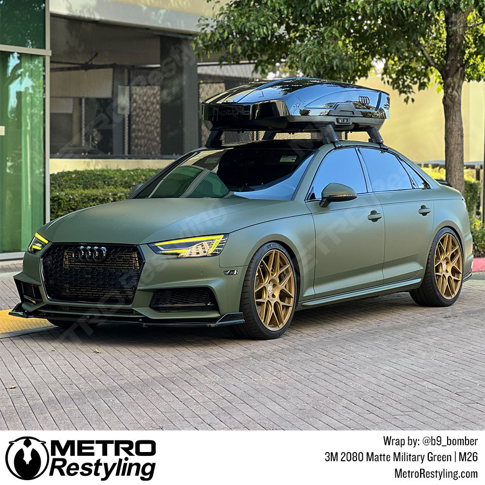 military green audi vinyl wrap