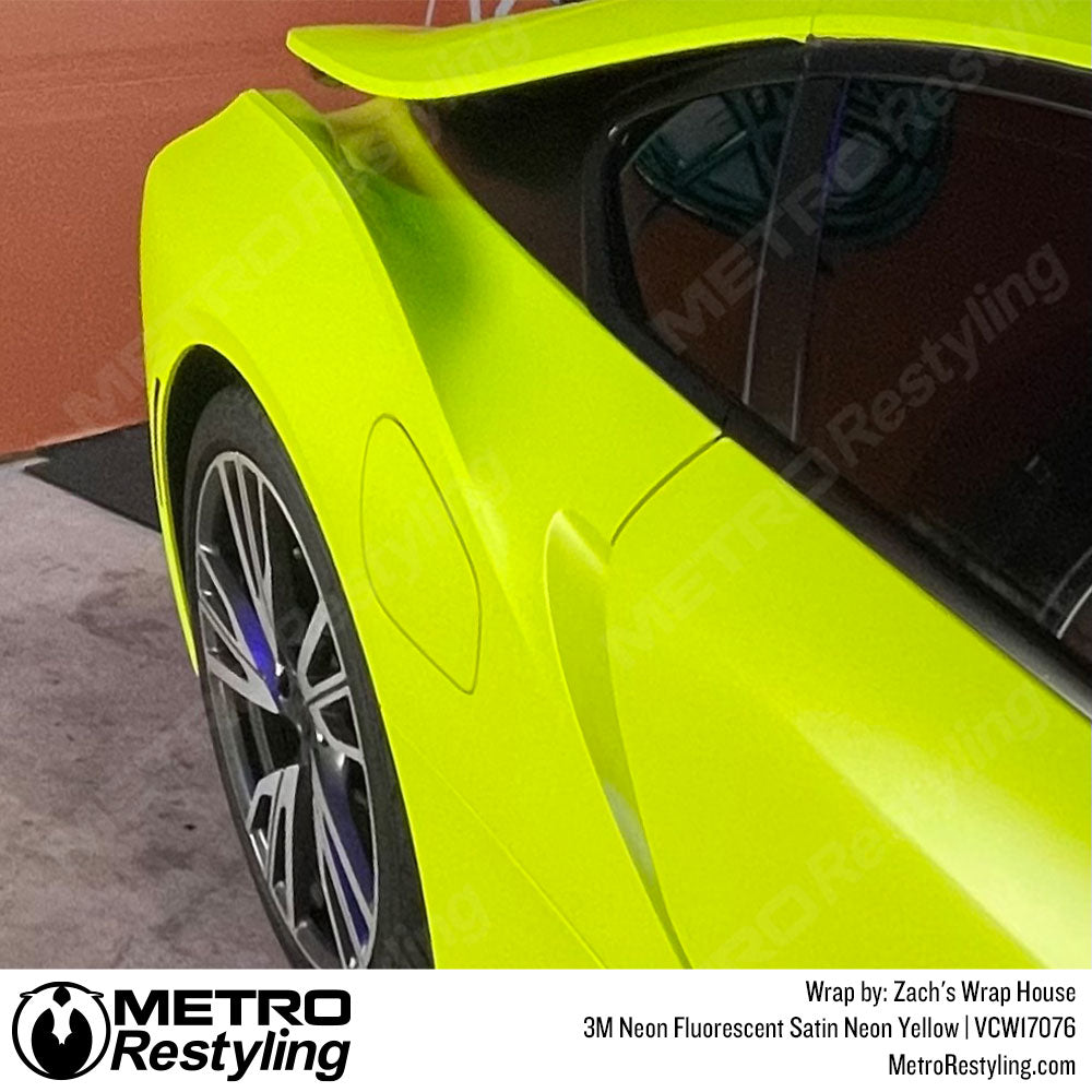neon yellow bmw wrap