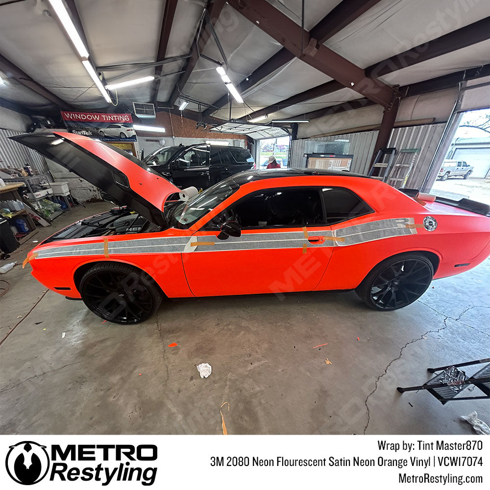 satin neon orange wrap