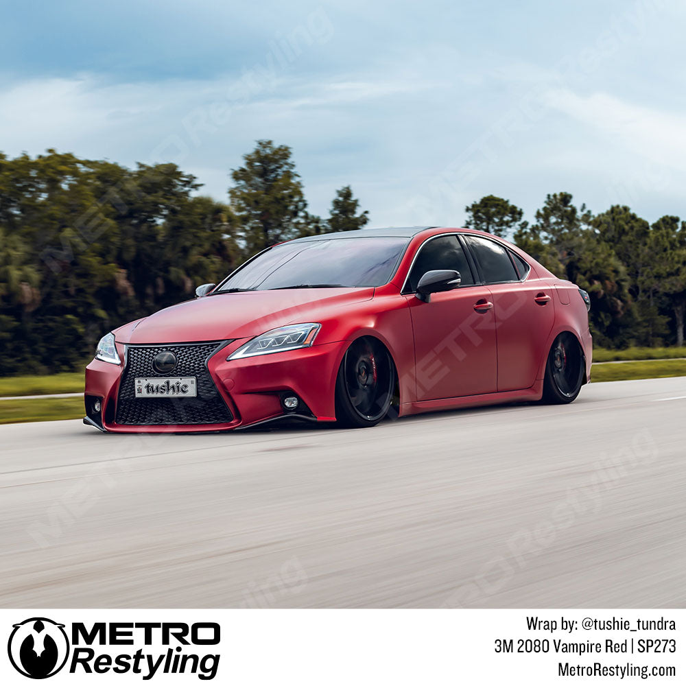 Vampire Red Vinyl Wrapped Lexus