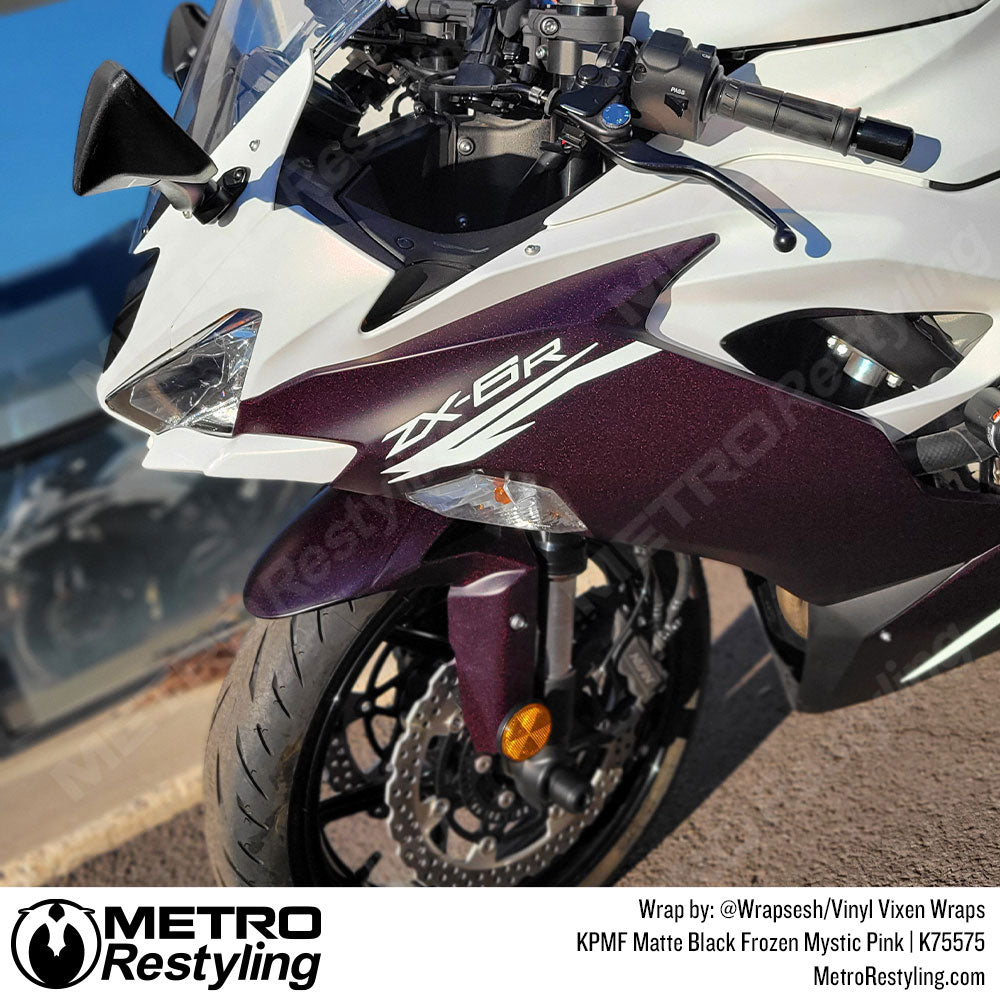 mystic pink motorcycle wrap