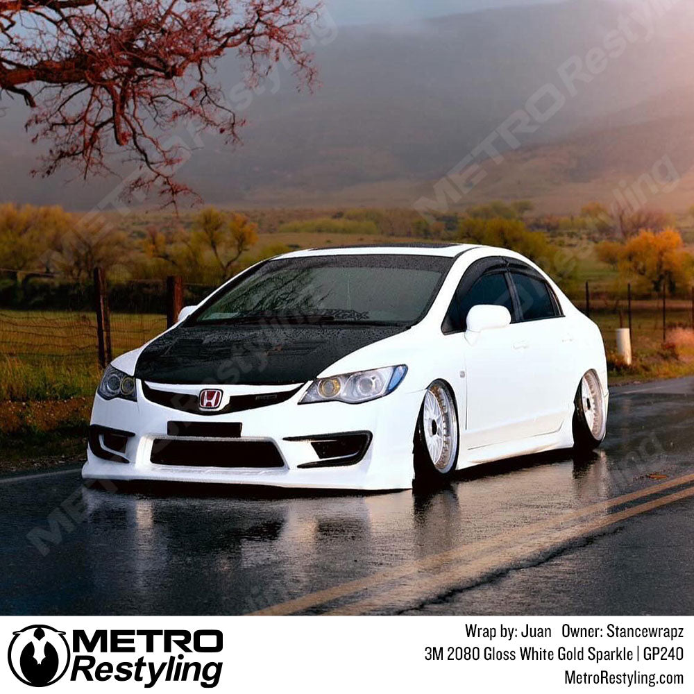white honda civic wrap