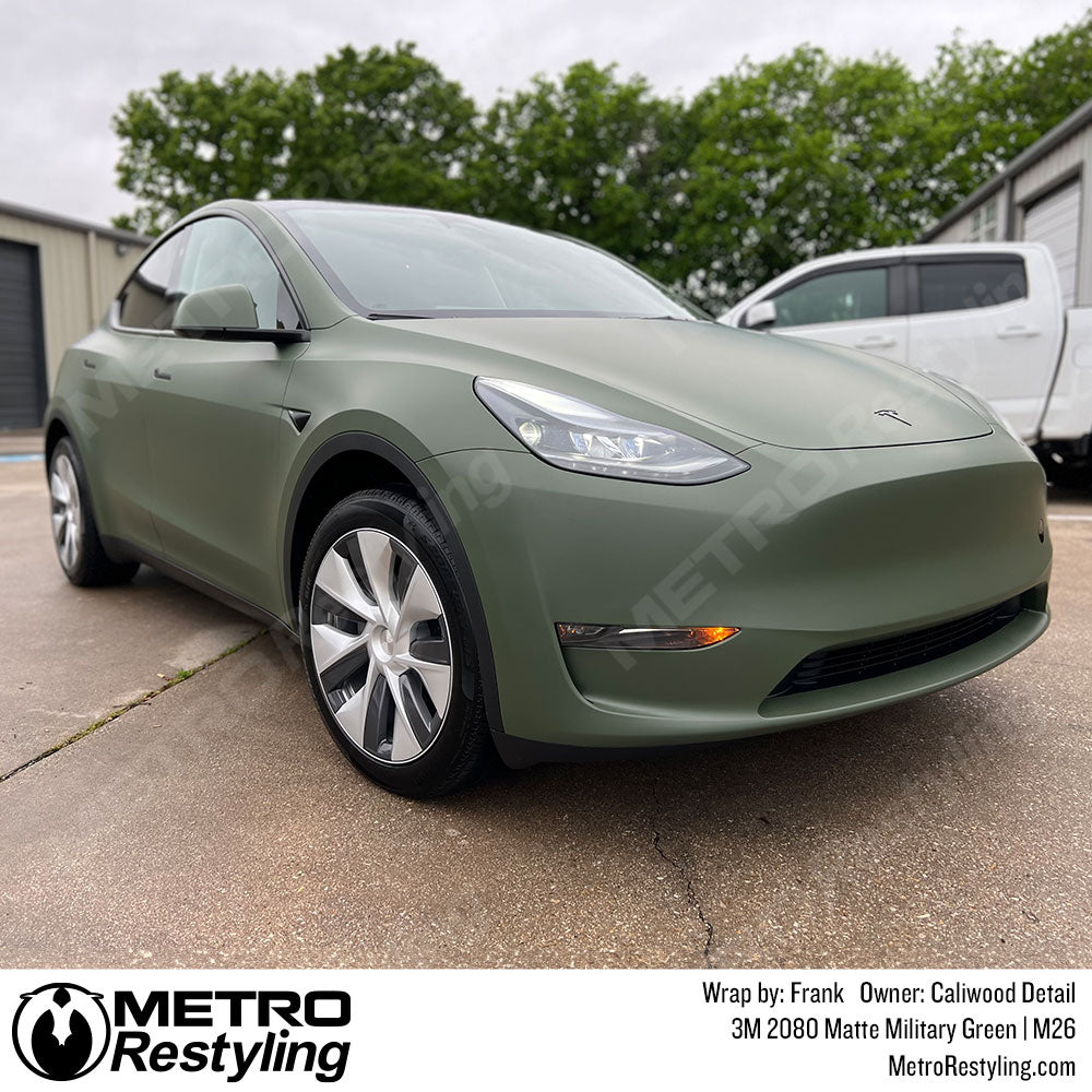 green tesla wrap