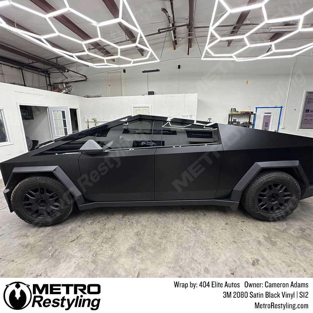 black cybertruck wrap
