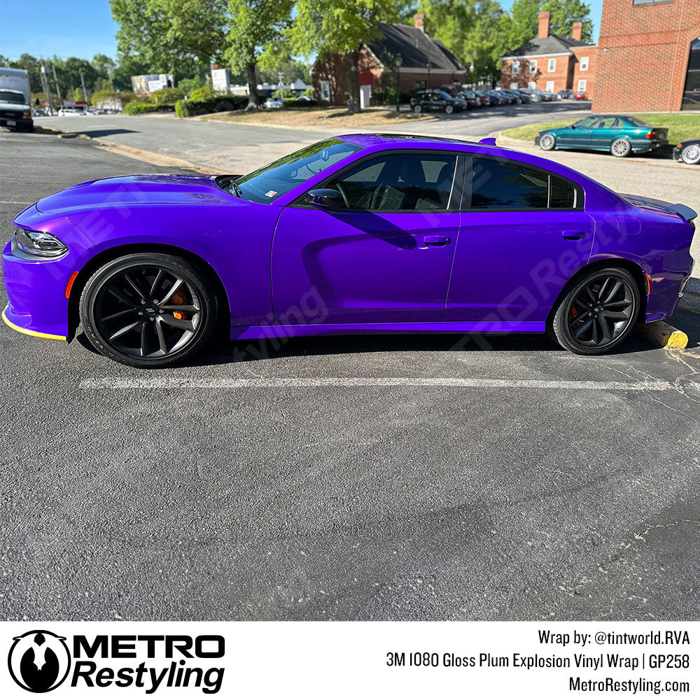 gloss plum explosion vinyl wrap