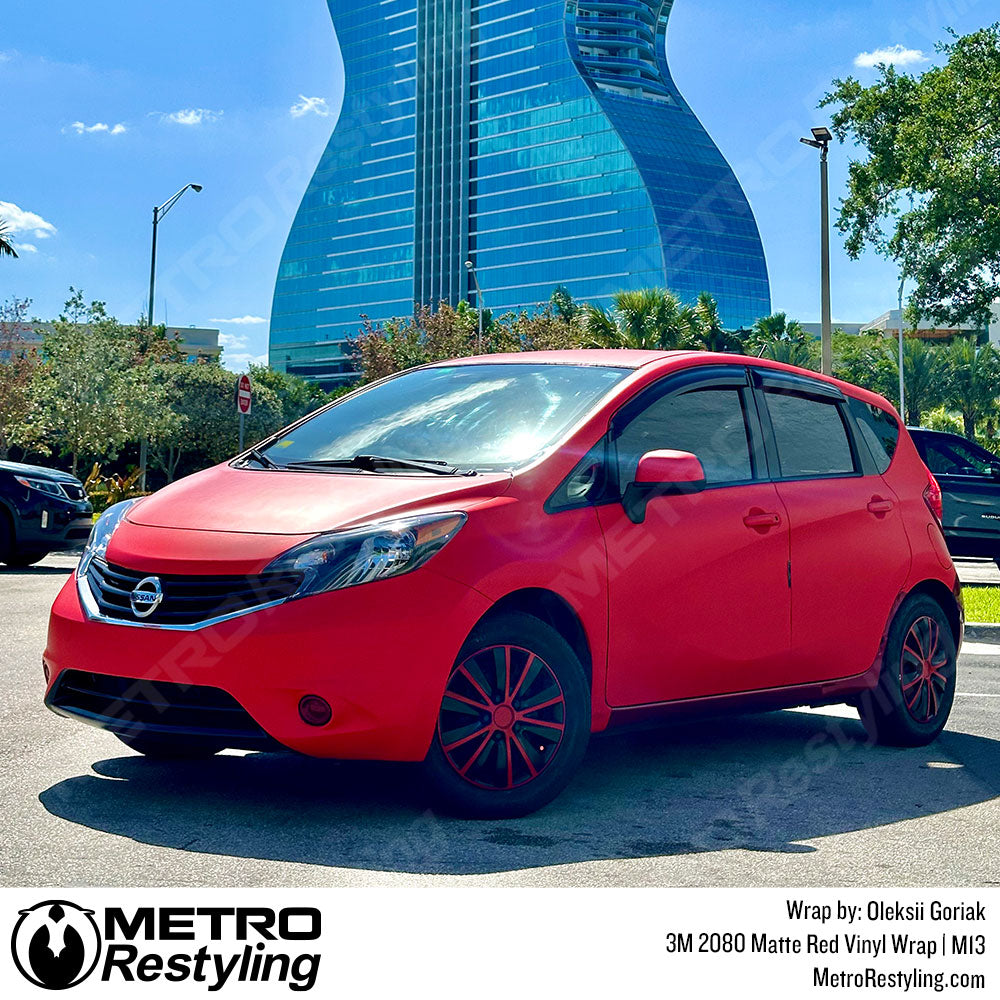 nissan matte red vinyl 3M