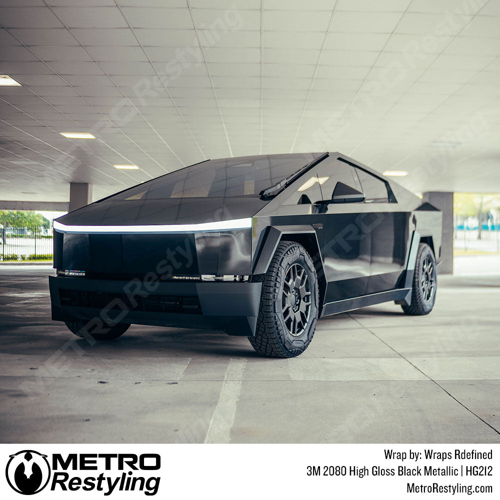 black cybertruck wrap