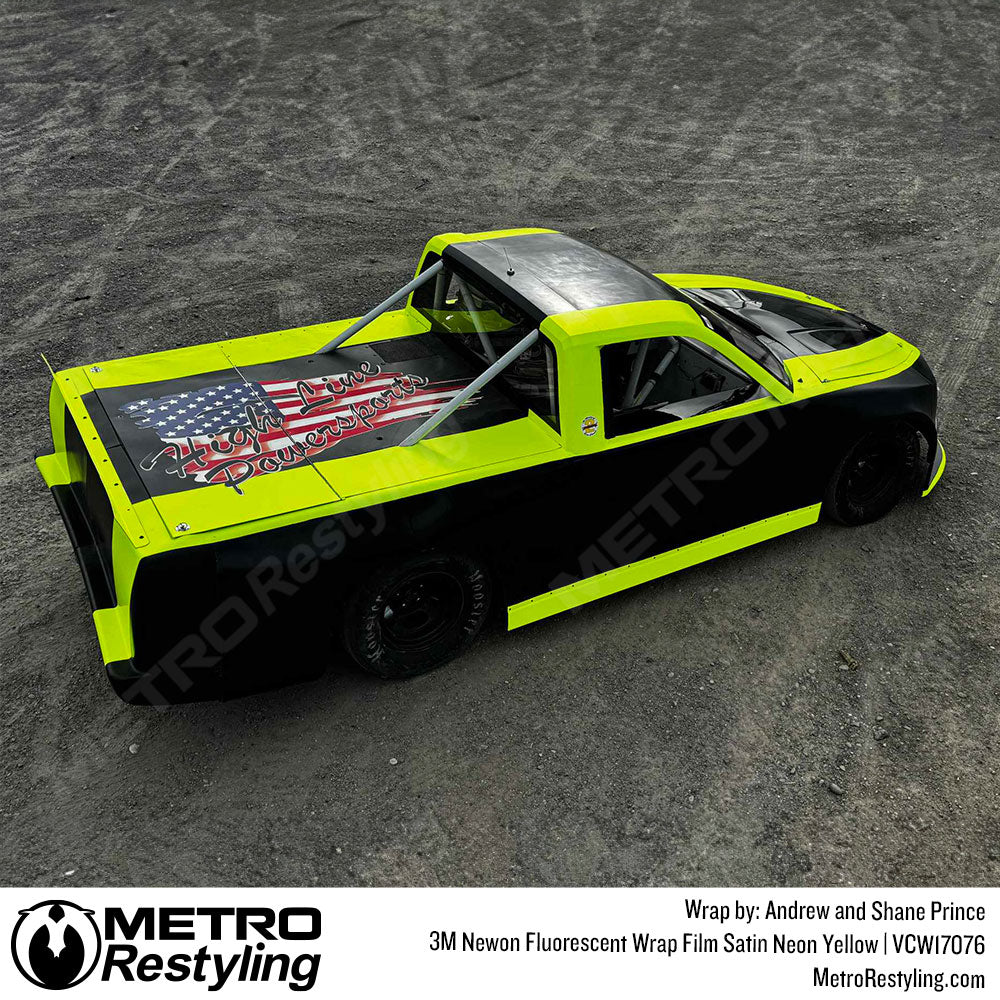 neon yellow fluorescent satin