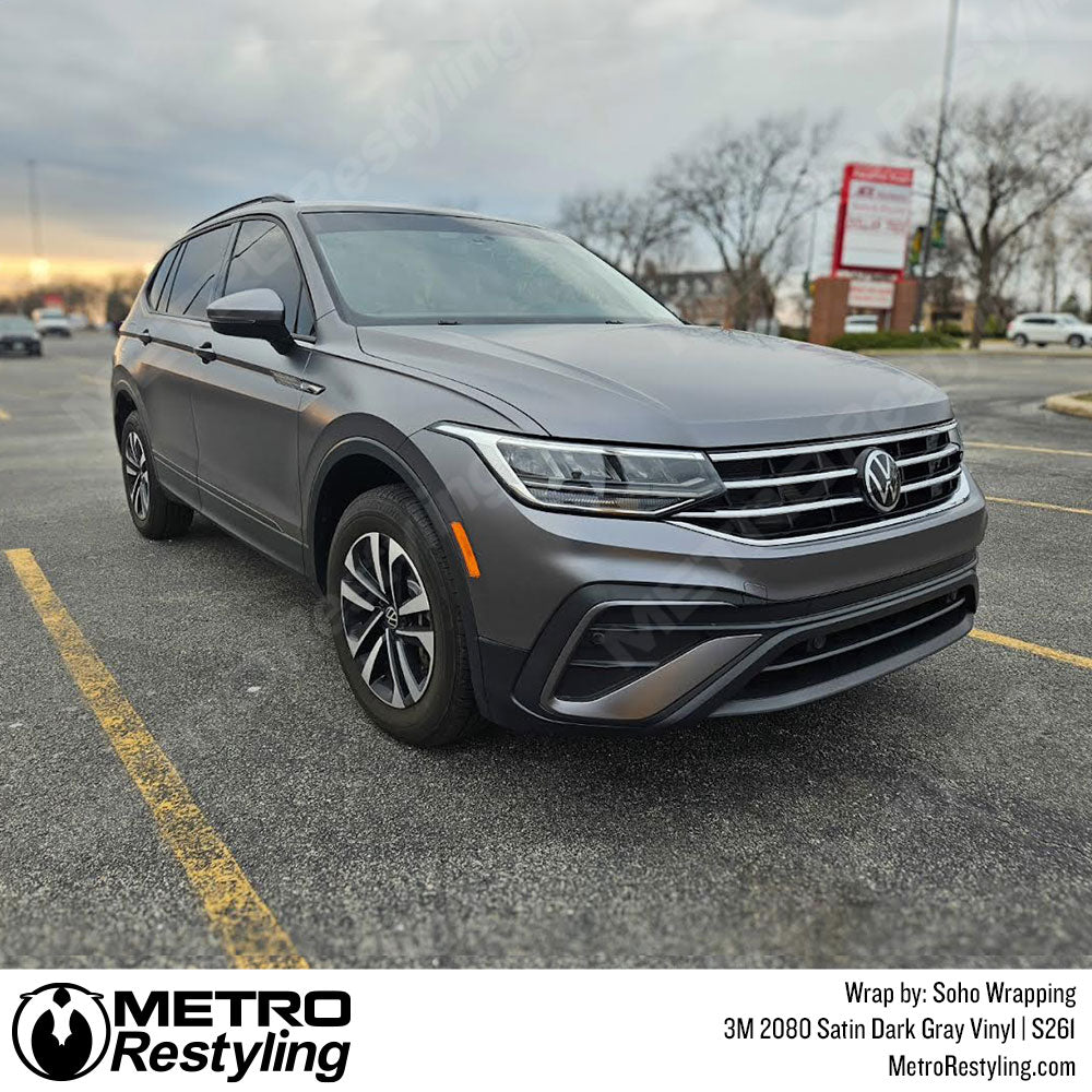 dark gray volkswagen wrap