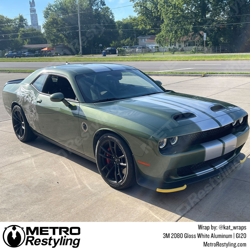 white stripes on a dodge