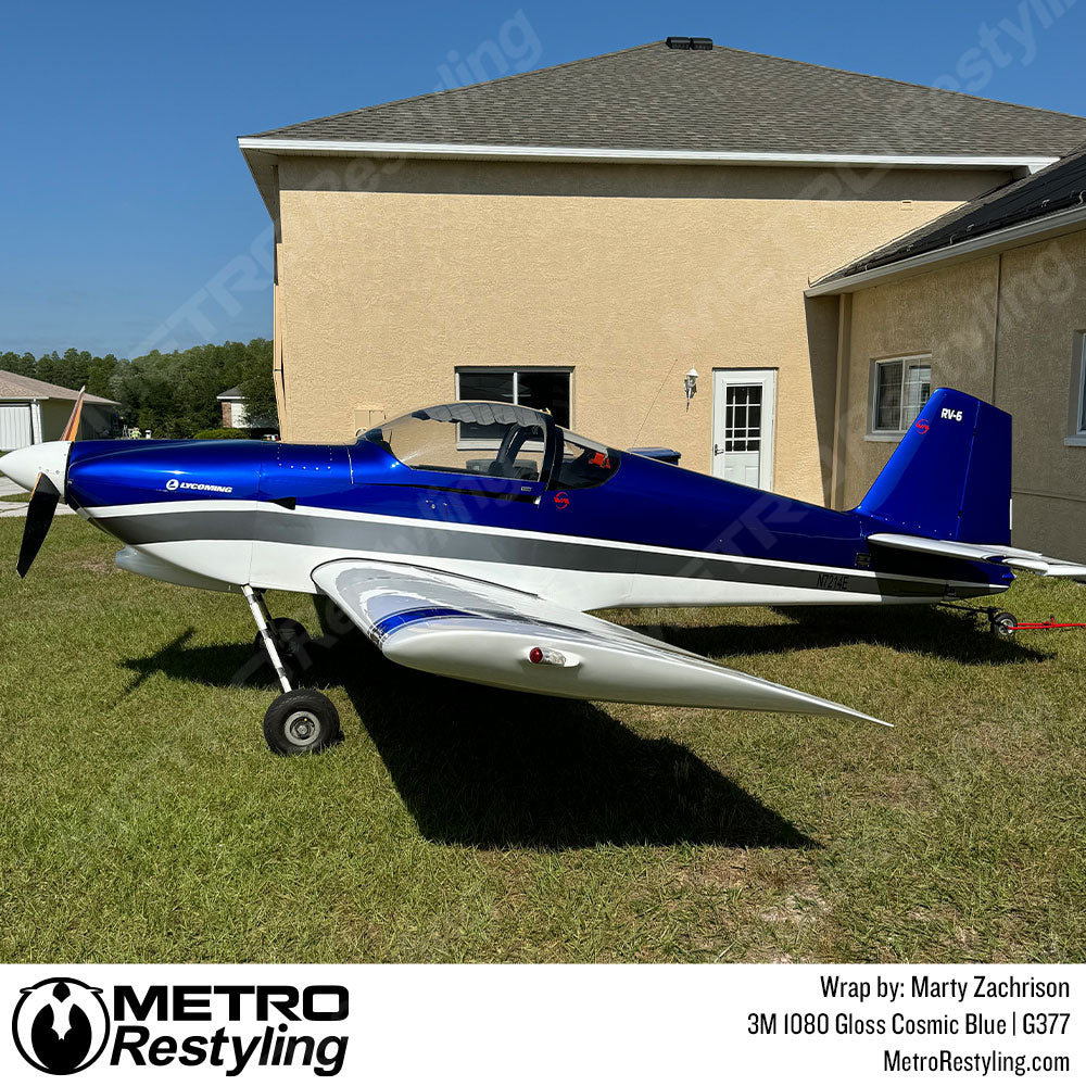 gloss blue plane wrap