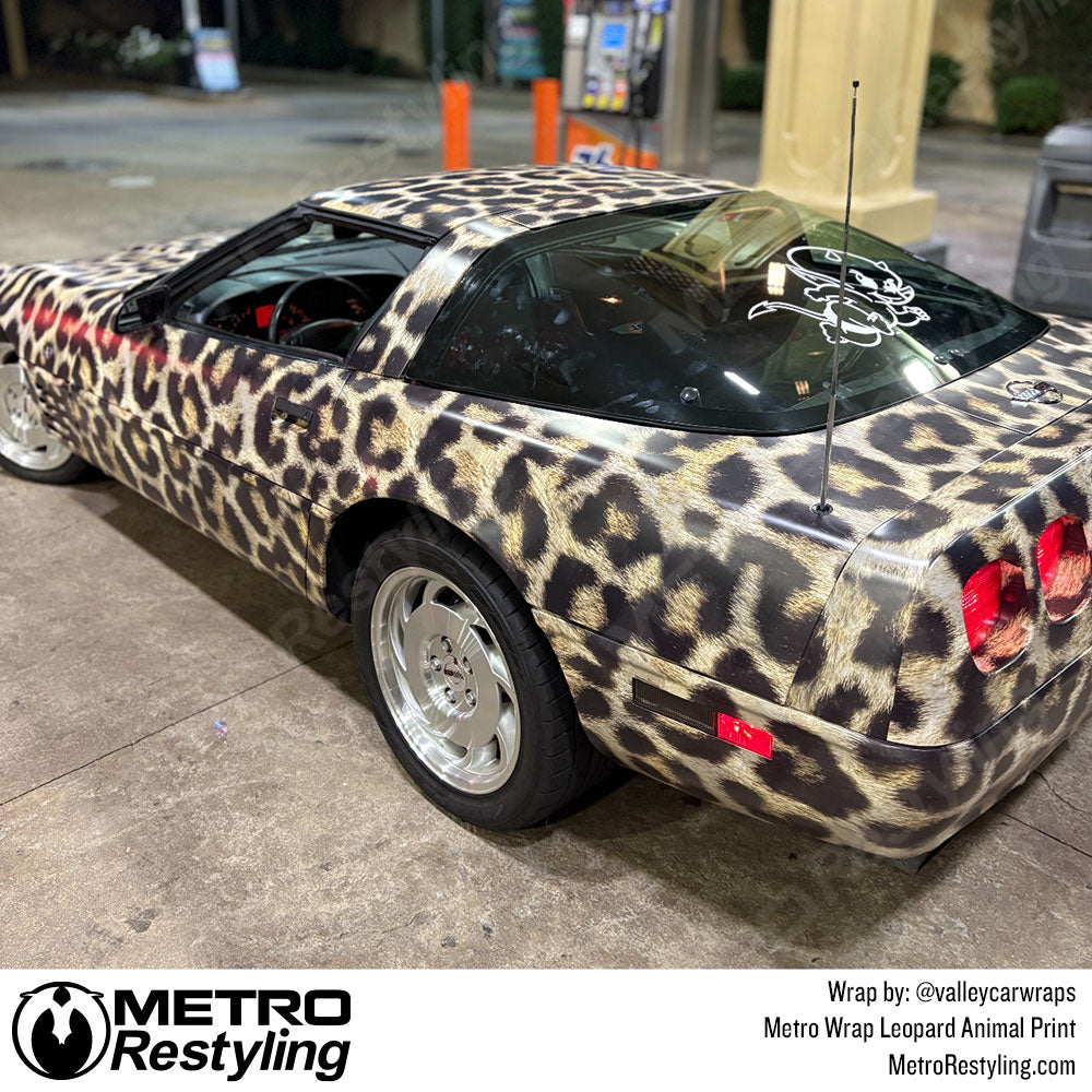 corvette with leopard wrap