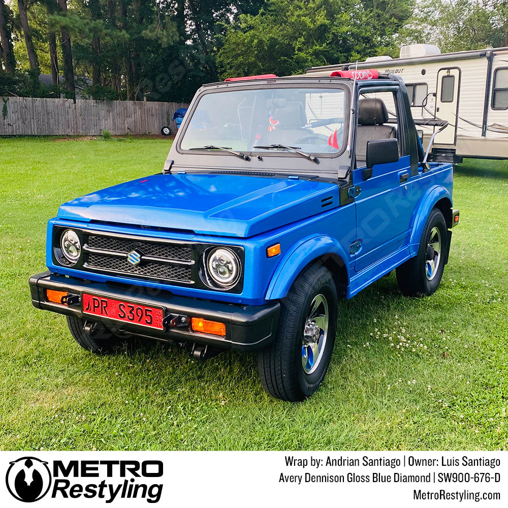 glossy blue suzuki wrap