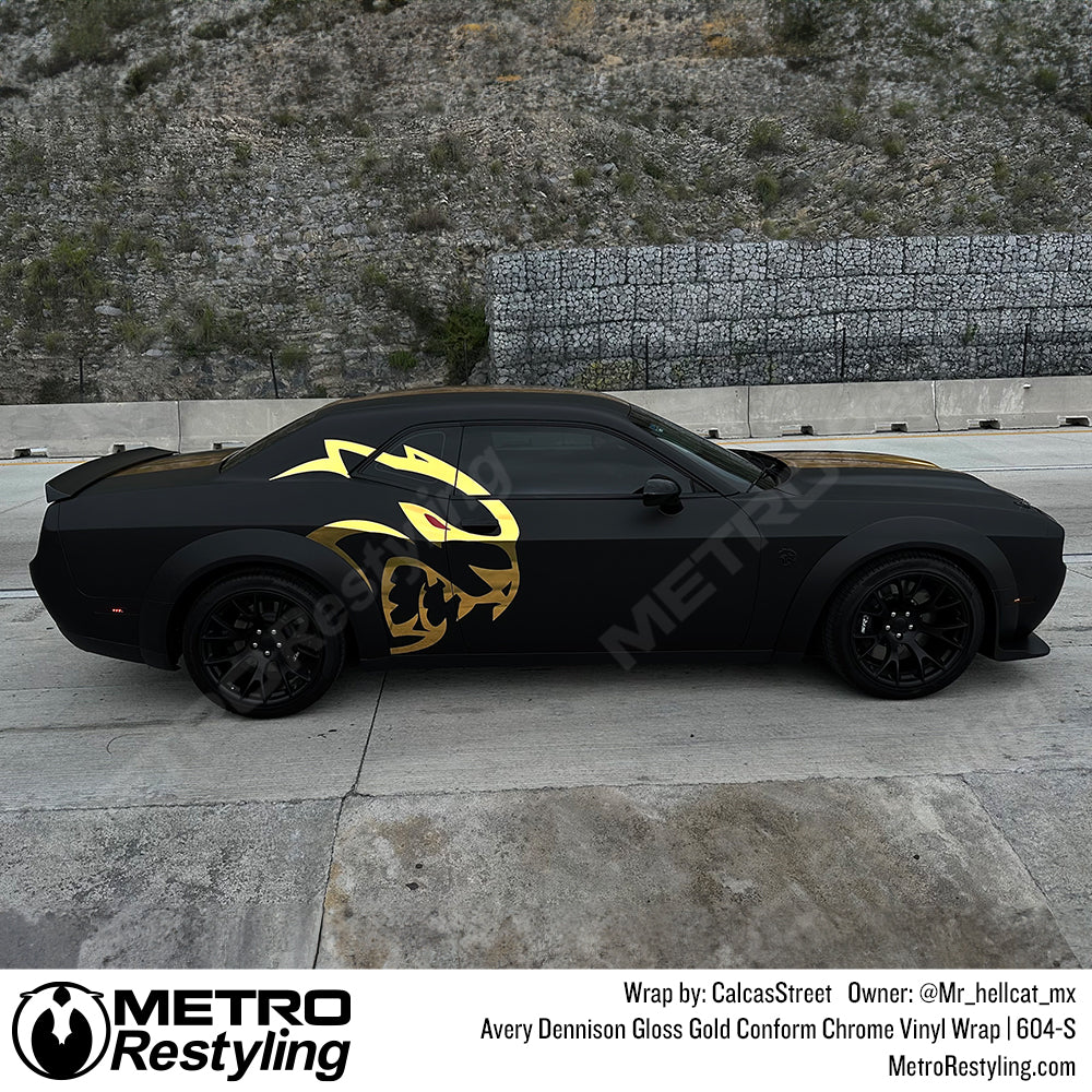 gloss gold chrome vinyl wrap