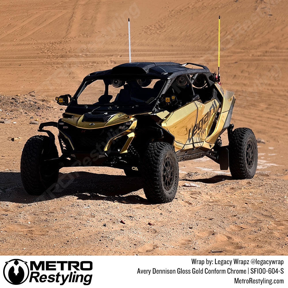 gold chrome atv wrap