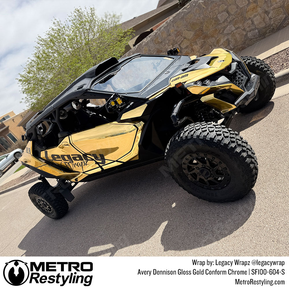 gold chrome atv wrap