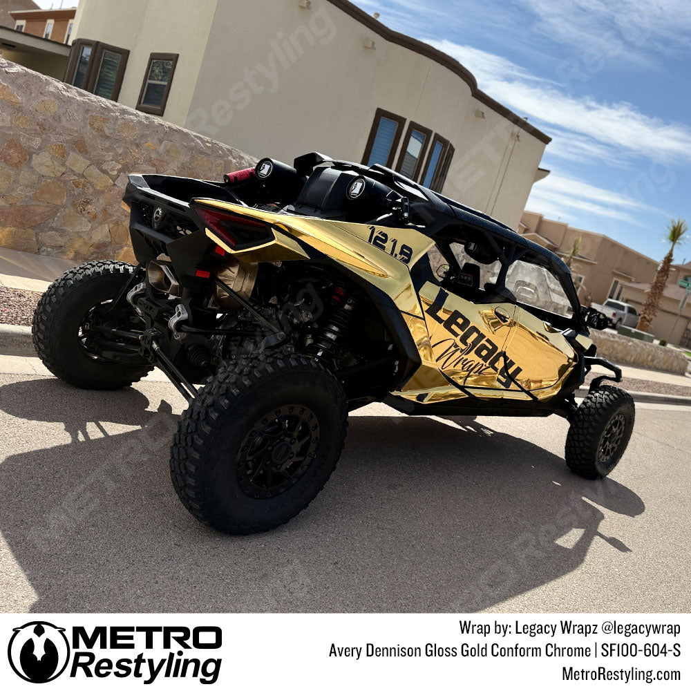 gold chrome atv wrap