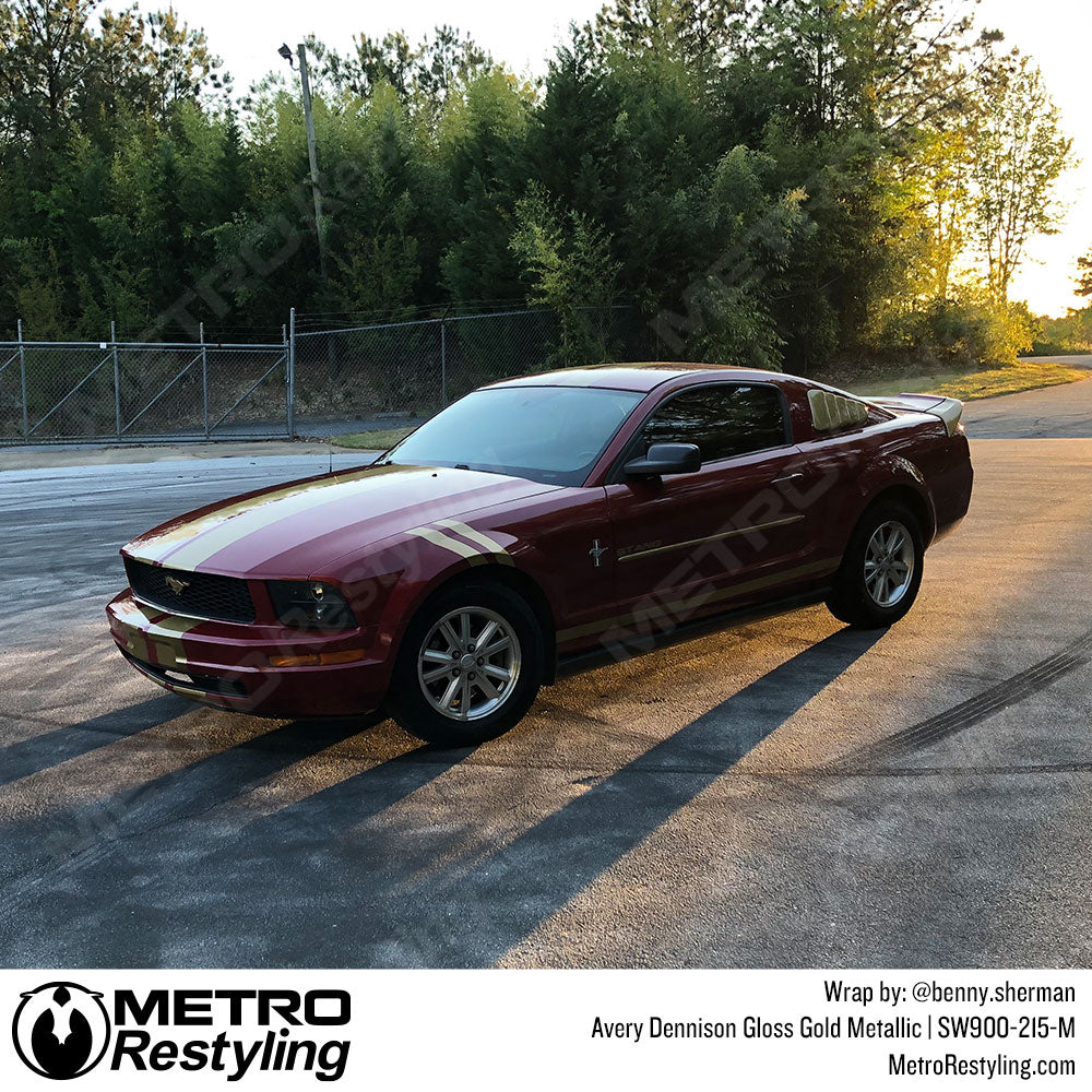 gold chrome stripe wrap