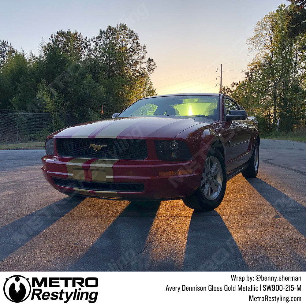 gold chrome stripe wrap