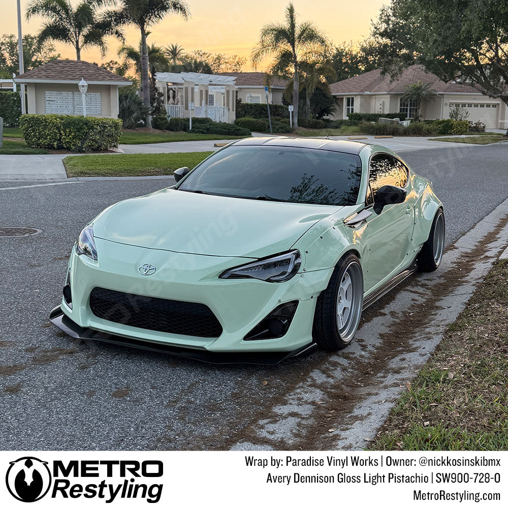 pistachio green car wrap